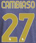 2024-25 Juventus Third Shirt CAMBIASO#27 Official Player Issue Size Name Number Set