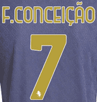 2024-25 Juventus Third Shirt F.CONCEICAO#7 Official Player Issue Size Name Number Set