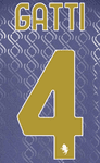 2024-25 Juventus Third Shirt GATTI#4 Official Player Issue Size Name Number Set