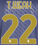2024-25 Juventus Third Shirt T.WEAH#22 Official Player Issue Size Name Number Set