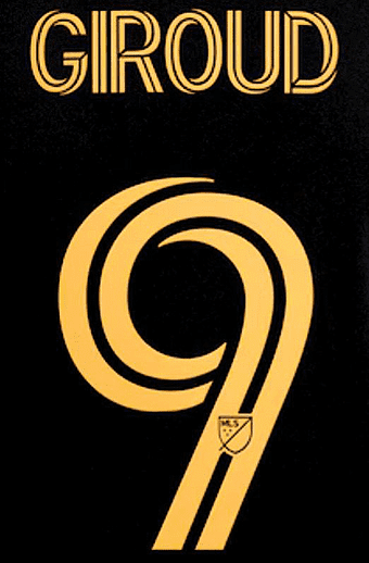 2024/25 LAFC(Los Angeles)MLS Home/Away Shirt GIROUD#9 Official Player Issue Match Name Number Set