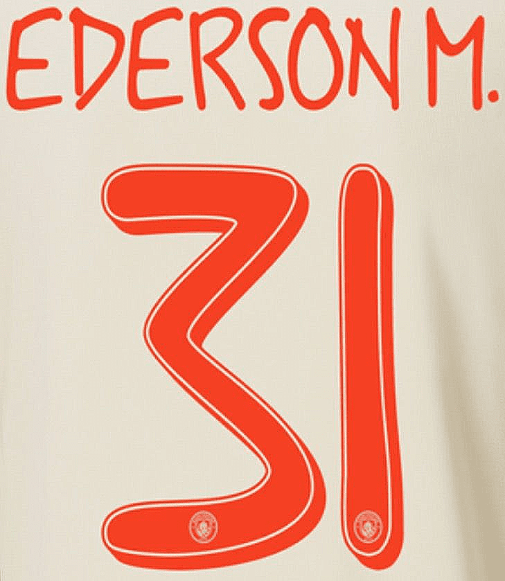 2024-25 Manchester City UCL Goalkeeper Shirt EDERSON M 31 Official ...