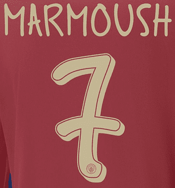 2024-25 Manchester City UCL Third Shirt MARMOUSH#7 Official Player Issue Size Name Number Set