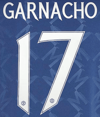 2024-25 Manchester United EUROPA & FA CUP Away Shirt GARNACHO#17 Official Football Name Number Set