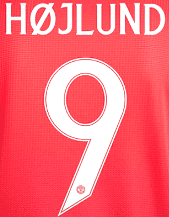 2024-25 Manchester United EUROPA & FA CUP Home Shirt HOJLUND#9 Official Player Issue Name Number Set