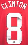 2024-25 Manchester United FA WSL Home/Away Shirt CLINTON#8 Official Player Issue Name Number Set