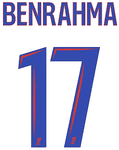2024-25 Olympique Lyonnais**Lyon**BENRAHMA#11 Home Shirt Official Player Issue Name Number Set
