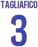 2024-25 Olympique Lyonnais**Lyon**TAGLIAFICO#3 Home Shirt Official Player Issue Name Number Set