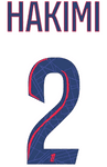 2024-25 PSG Paris LIGUE 1 Away Shirt HAKIMI#2 Official Player Issue Size Name Number Set