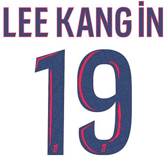 2024-25 PSG Paris LIGUE 1 Away Shirt LEE KAN IN#19 Official Player Issue Size Name Number Set