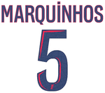 2024-25 PSG Paris LIGUE 1 Away Shirt MARQUINHOS#5 Official Player Issue Size Name Number Set