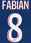 2024-25 PSG Paris LIGUE 1 Home Shirt FABIAN#8 Official Player Issue Size Name Number Set