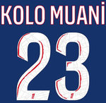 2024-25 PSG Paris LIGUE 1 Home Shirt KOLO MUANI#23 Official Player Issue Size Name Number Set