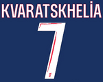 2024-25 PSG Paris LIGUE 1 Home Shirt KVARATSKHELIA#7 Official Player Issue Size Name Number Set