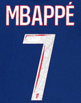 2024-25 PSG Paris LIGUE 1 Home Shirt MBAPPE#7 Official Player Issue Size Name Number Set