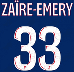 2024-25 PSG Paris LIGUE 1 Home Shirt ZAIRE-EMERY#33 Official Player Issue Size Name Number Set