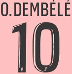 2024-25 PSG Paris LIGUE 1 Third Shirt O.DEMBELE#10 Official Player Issue Size Name Number Set