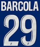 2024-25 PSG*Paris St Germain*LIGUE 1 Fourth Shirt BARCOLA#29 Official Player Issue Name Number Set