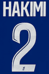 2024-25 PSG*Paris St Germain*LIGUE 1 Fourth Shirt HAKIMI#2 Official Player Issue Name Number Set