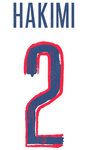 2024-25 PSG**Paris St Germain**UCL Away Shirt HAKIMI#2 Official Player Issue Name Number Set