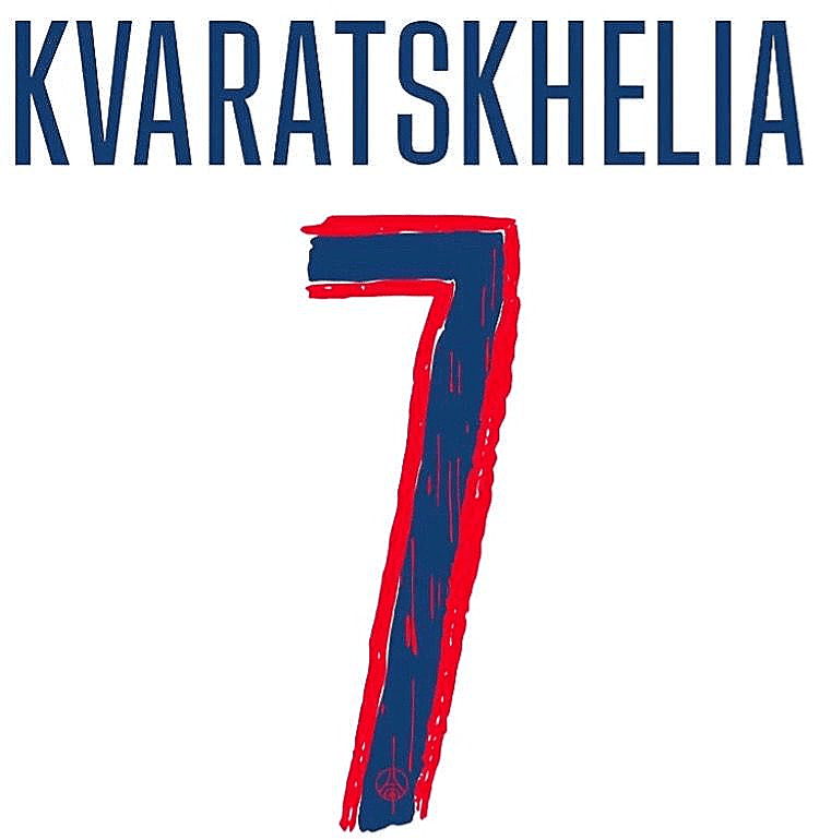 2024-25 PSG Paris St Germain UCL Away Shirt KVARATSKHELIA 7
