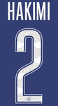 2024-25 PSG*Paris St Germain*UCL Fourth Shirt HAKIMI#2 Official Player Issue Size Name Number Set