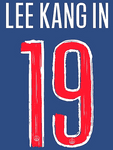2024-25 PSG**Paris St Germain**UCL Home Shirt LEE KANG IN#19 Official Player Issue Name Number Set