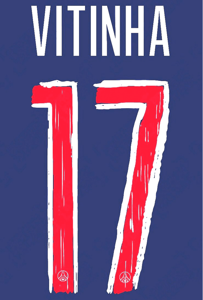 2024-25 PSG Paris St Germain UCL Home Shirt VITINHA 17 Official