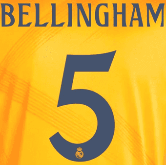2024-25 Real Madrid UCL Away Shirt BELLINGHAM 5 Official Player Issue ...