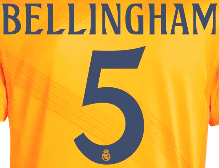2024-25 Real Madrid UCL Away Shirt BELLINGHAM 5 Official Player