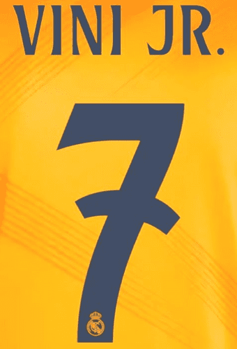 2024-25 Real Madrid UCL Away Shirt VINI JR.#7 Official Player Issue Size Name Number Set