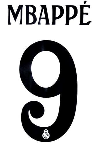 2024-25 Real Madrid UCL Home Shirt MBAPPE#9 Official Player Issue Size Name Number Set