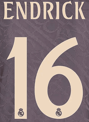 2024-25 Real Madrid UCL Third Shirt ENDRICK 16 Official Player Issue ...