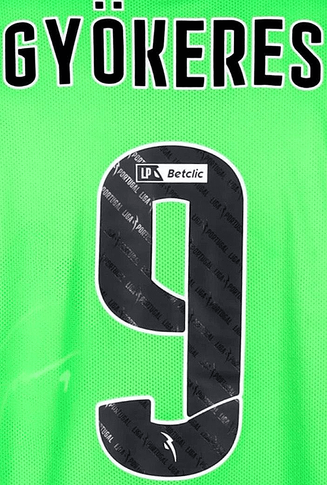2024-25 Sporting Lisbon LIGA BETCLIC Third Shirt GYOKERES 9 Official ...