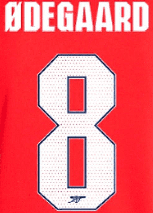 2024-26 Arsenal UCL FA CUP Home Shirt ODEGAARD#8 Official Player Issue  Size Name Number Set