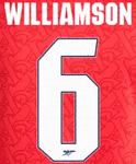 2024-26 Arsenal UWCL Home Shirt WILLIAMSON#6 Official Player Issue Size Name Number Set
