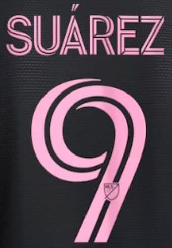 2024-26 Inter Miami MLS Away Shirt SUAREZ#9 Official Player Issue Match Name Number Set