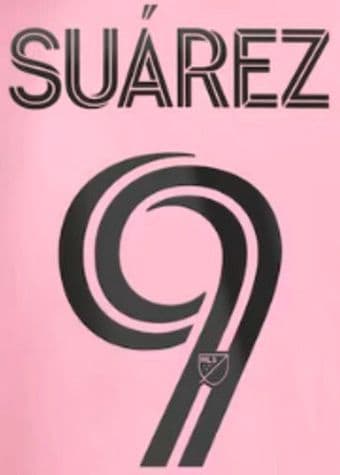 2024-26 Inter Miami MLS Home Shirt SUAREZ#9 Official Player Issue Match Name Number Set