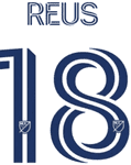2024-26 LA(Los Angeles)Galaxy Home Shirt REUS#18 Official Player Issue Match Name Number Set.