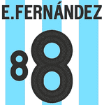 2024 Argentina**50 Years Anniversary**Home Shirt E.FERNANDEZ#8 Official Player Issue Name Number Set