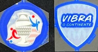 2024 Copa America & Vibra Portuguese Tournament Official Player Issue Size Football Badge Patch Set