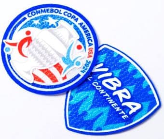 2024 Copa America & Vibra Spanish Tournament Official Player Issue Size Football Badge Patch Set