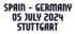 2024 Germany vs Spain**EURO 2024**Official Player Issue Size Match Transfer Details Football Logo