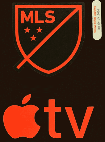 2024 LA Galaxy**MLS & APPLE TV**Third Shirt Official Player Issue Size Badge Patch Logo Set
