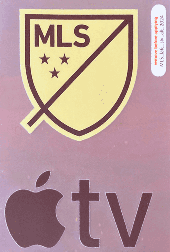 2024 LAFC(Los Angeles)**MLS & APPLE TV**Third Shirt Official Player Issue Size Badge Patch Logo Set
