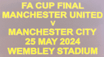2024 Manchester United FA CUP FINAL Official Player Size Match Transfer Details Football Logo