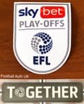 2024 Sky Bet EFL League One Play-Offs Official Player Issue Size Football Badge Patch Set