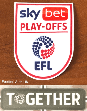 2024 Sky Bet EFL League Two Play-Offs Official Player Issue Size Football Badge Patch Set