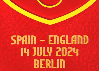 2024 Spain EURO 2024 FINAL BERLIN Official Player Issue Size Match Transfer Details Football Logo