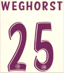 2025-26 Ajax**EREDIVISIE & UCL**Third Shirt WEGHORST#25 Official Player Issue Size Name Number Set